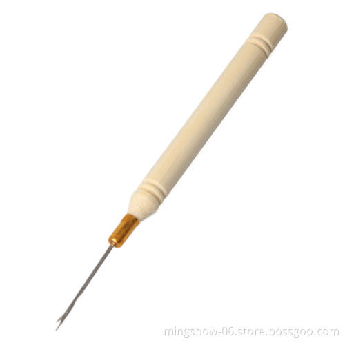 Handle Crochet Hook Threader Pulling Needle For Linking Micro Rings Loop Needle Hair Extension Braiding Wig Tools